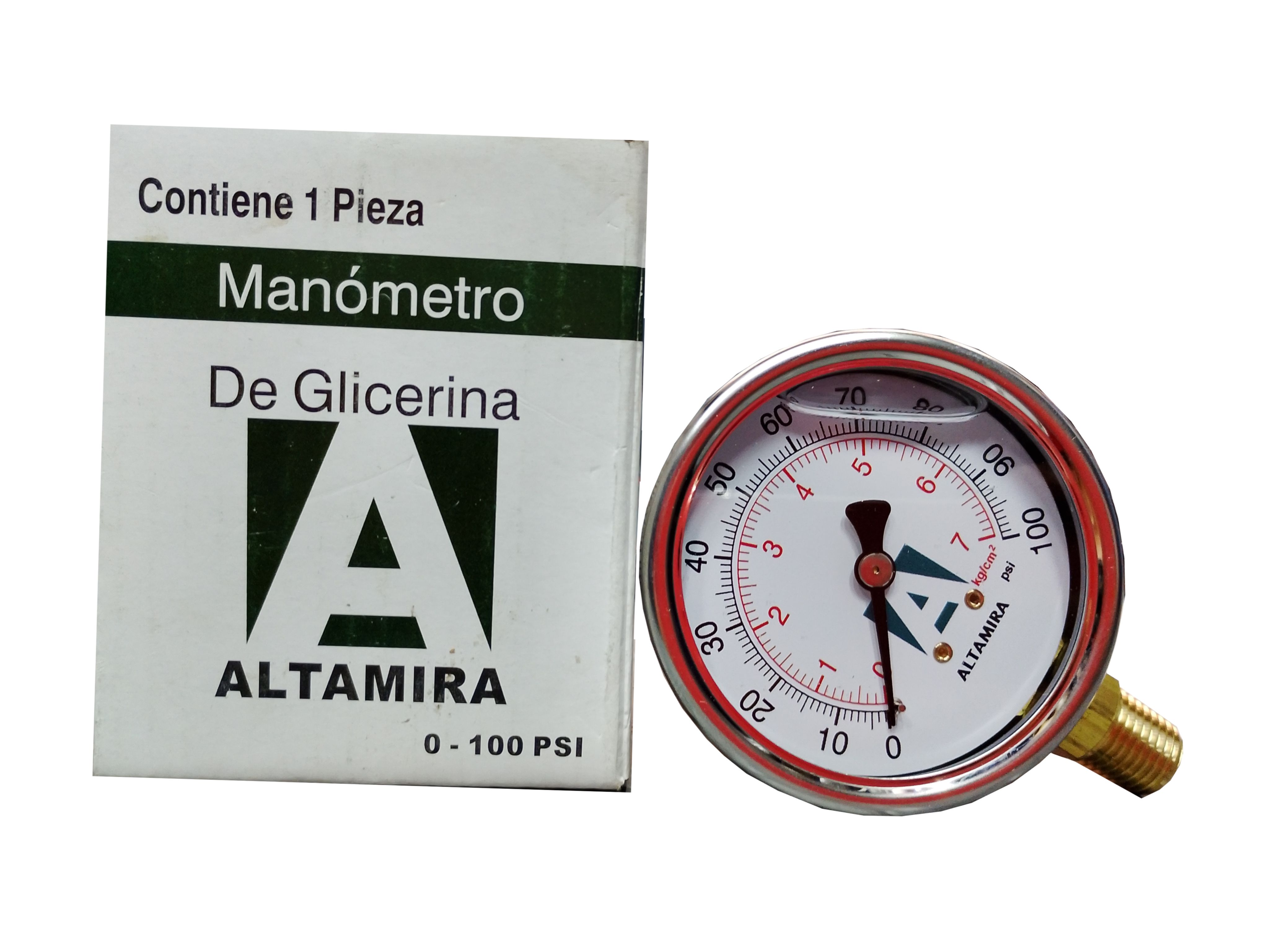 MANOMETRO CON GLISERINA DE 7KG ALTAMIRA
