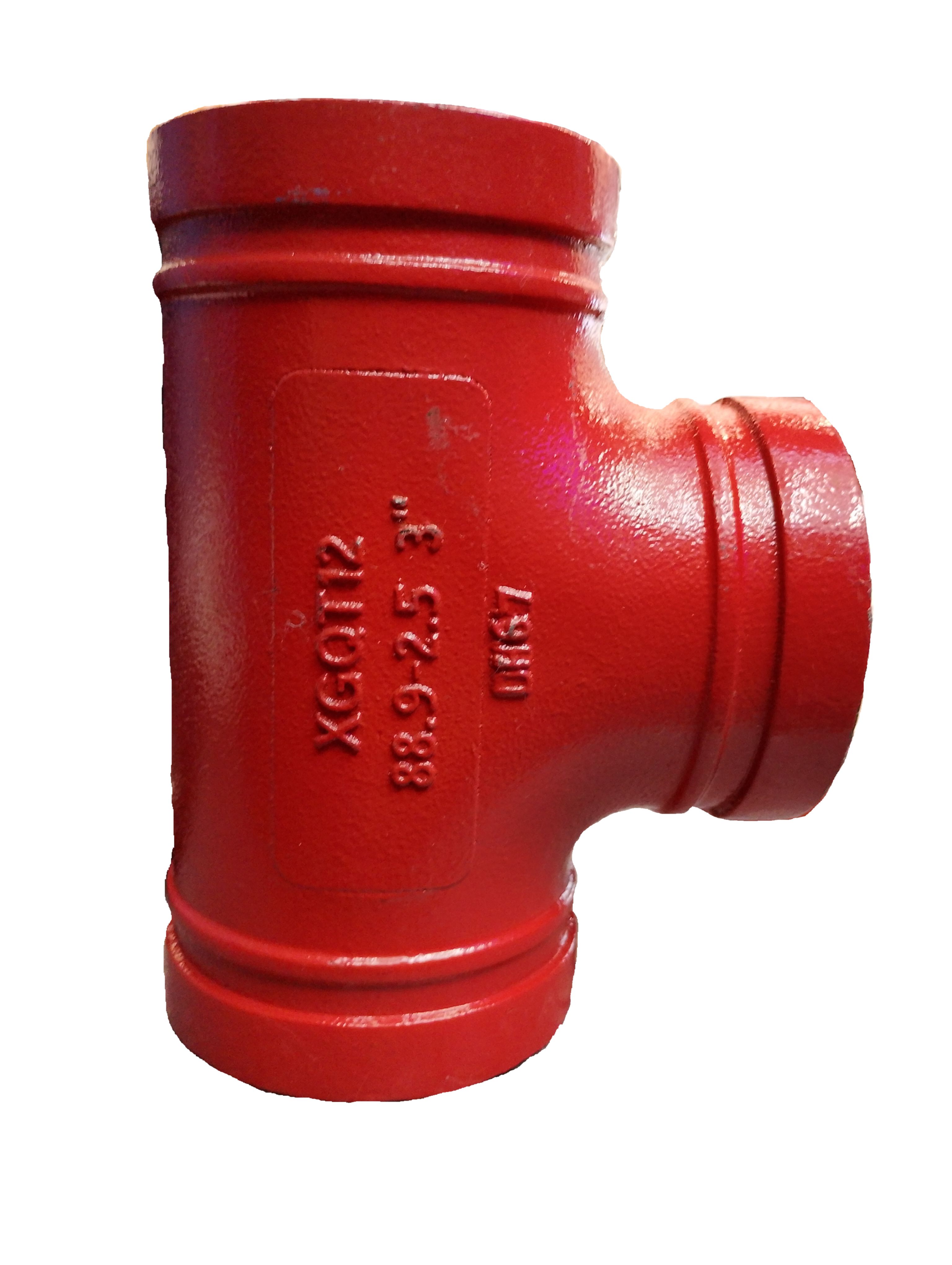 TEE RECTA RANURADA DE 3"